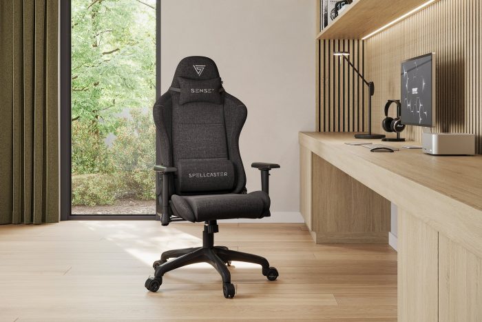 Тканинне крісло SENSE7 Spellcaster FUKU чорний Комфорт і стиль для геймерів - Зображення 2