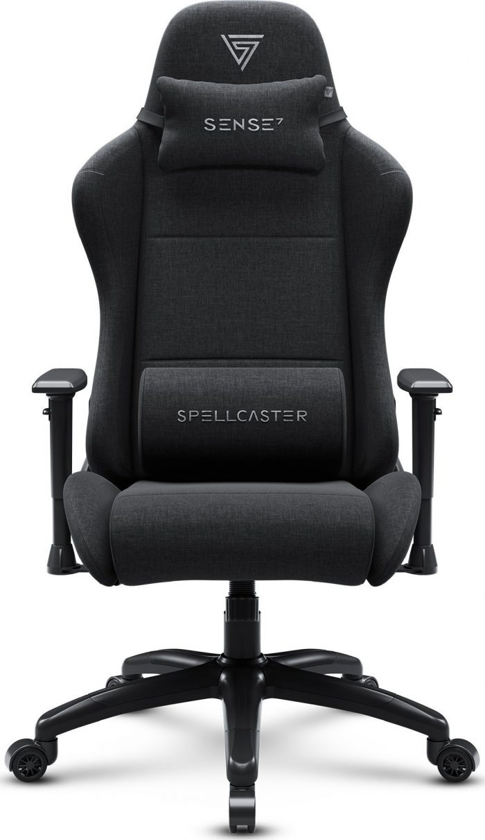 SENSE7 Spellcaster FUKU XL тканинне крісло чорний Простір, комфорт і стиль для геймерів - Зображення 3