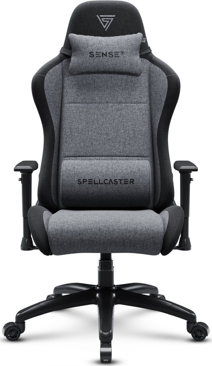 SENSE7 Spellcaster FUKU XL тканинне крісло чорно-сірий Максимальний комфорт і стиль для геймерів - Зображення 3