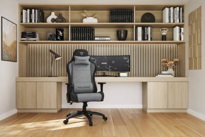 SENSE7 Spellcaster FUKU XL тканинне крісло чорно-сірий Максимальний комфорт і стиль для геймерів - Зображення 2