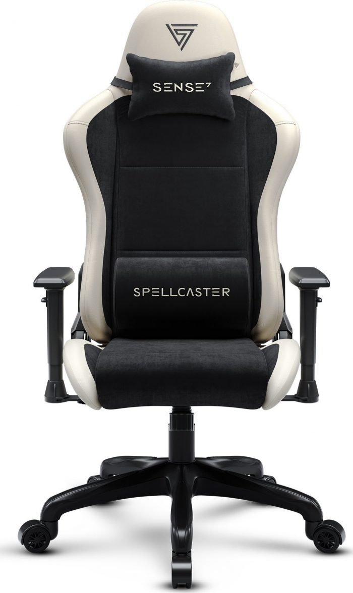 SENSE7 Spellcaster FUKU PU Крісло чорний/бежевий Ідеальний комфорт і елегантний дизайн для геймерів - Зображення 3