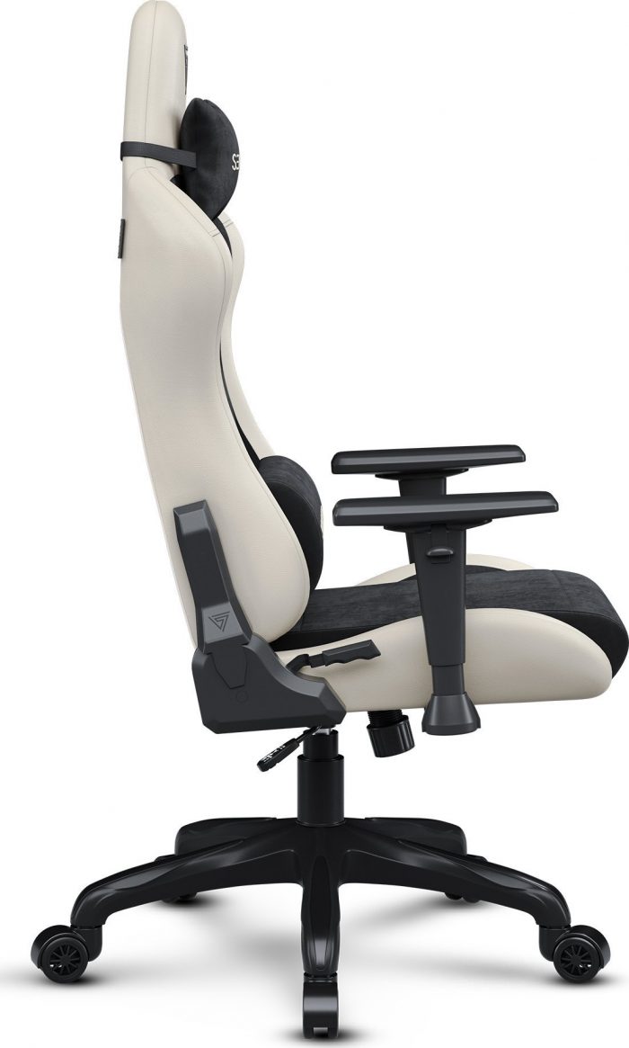 SENSE7 Spellcaster FUKU PU Крісло чорний/бежевий Ідеальний комфорт і елегантний дизайн для геймерів - Зображення 5