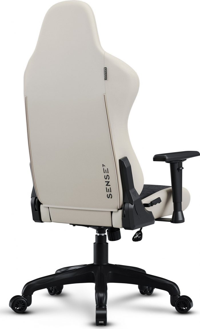 SENSE7 Spellcaster FUKU PU Крісло чорний/бежевий Ідеальний комфорт і елегантний дизайн для геймерів - Зображення 7