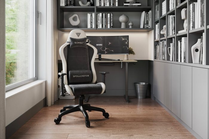 SENSE7 Spellcaster FUKU PU Крісло чорний/бежевий Ідеальний комфорт і елегантний дизайн для геймерів - Зображення 2