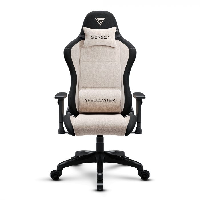 Тканинне крісло SENSE7 Spellcaster FUKU чорно-бежевий Динамічний дизайн та комфорт для геймерів - Зображення 3