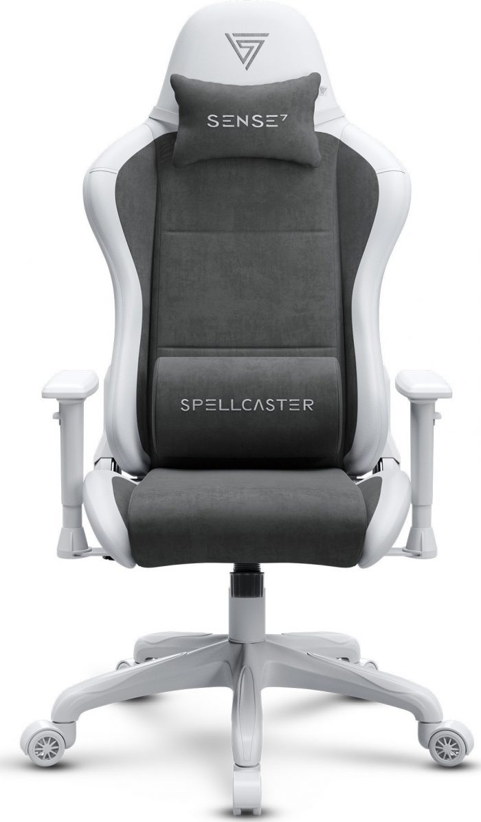 13182091_10_f SENSE7 Spellcaster FUKU PU Крісло білий/сірий Стиль і комфорт для геймерів в елегантному дизайні - Зображення 3