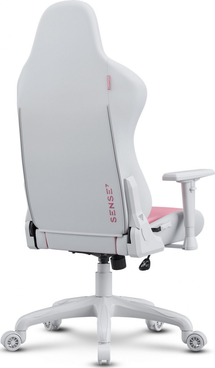 Крісло SENSE7 Spellcaster FUKU PU біло-рожевий Стильний комфорт для геймерів у яскравих кольорах - Зображення 7