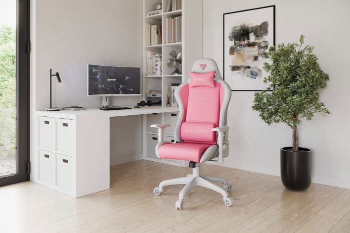 Крісло SENSE7 Spellcaster FUKU PU біло-рожевий Стильний комфорт для геймерів у яскравих кольорах - Зображення 2