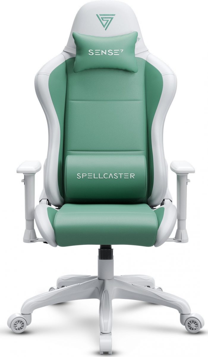13182093_10_f SENSE7 Spellcaster FUKU PU Крісло білий/зелений Стиль і комфорт для геймерів у яскравих кольорах - Зображення 3