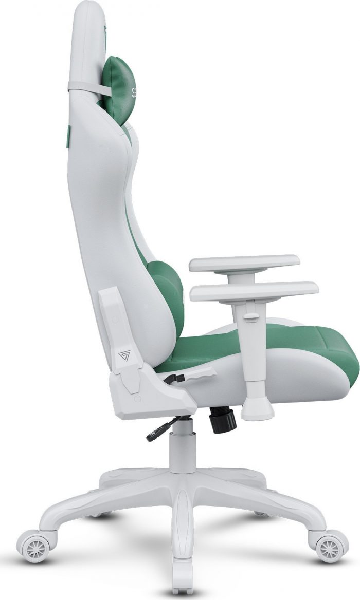 13182093_12_f SENSE7 Spellcaster FUKU PU Крісло білий/зелений Стиль і комфорт для геймерів у яскравих кольорах - Зображення 5