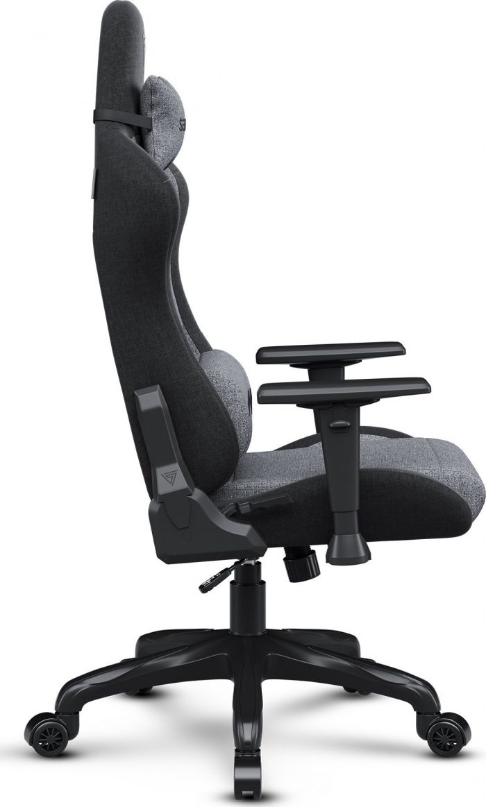 Тканинне крісло SENSE7 Spellcaster FUKU чорно-сірий Комфорт і стиль для геймерів у елегантному дизайні - Зображення 5