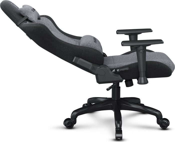 Тканинне крісло SENSE7 Spellcaster FUKU чорно-сірий Комфорт і стиль для геймерів у елегантному дизайні - Зображення 6