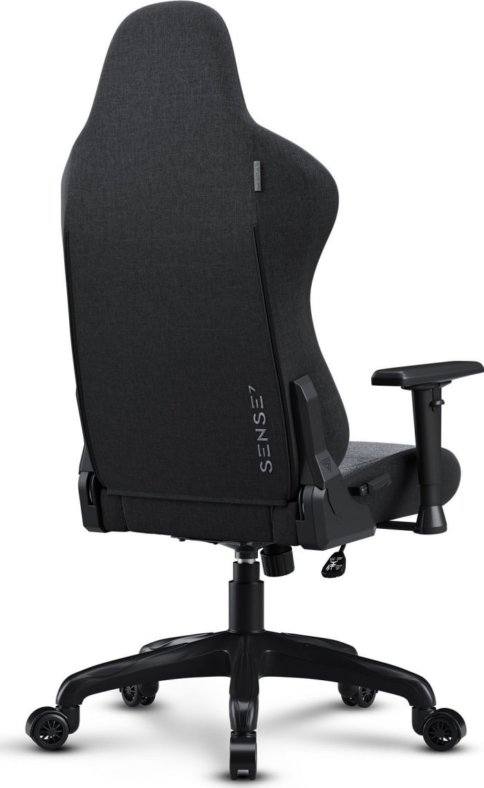 Тканинне крісло SENSE7 Spellcaster FUKU чорно-сірий Комфорт і стиль для геймерів у елегантному дизайні - Зображення 7