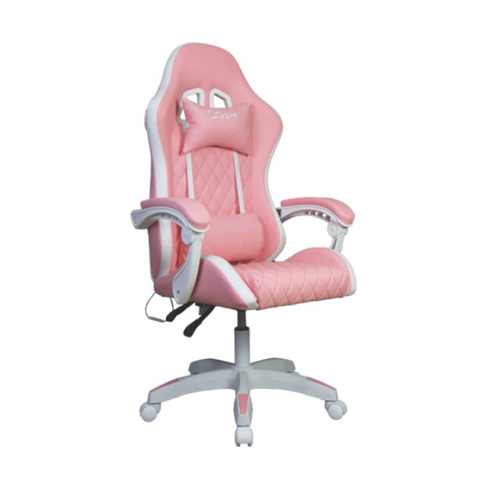 Ігрове крісло RGB + BT з колонками WS8151 Pink - Зображення 7