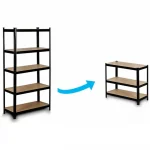 Металевий стелаж FUNFIT 180x 90x40 см на 5 полиць 875 кг. чорний - Зображення 2