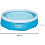 Надувний басейн Bestway 57270, 305 х 76 см з фільтруючим насосом-комфорт і чистота у вашому дворі - Зображення 3