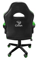 Ігрове крісло COBRA JUNIOR, зелений і чорний - Зображення 4