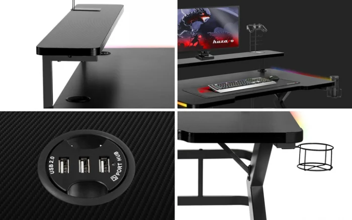 ІГРОВИЙ СТІЛ Huzaro hero 5.0 RGB Стиль, комфорт та яскраві LED-підсвічування для геймерів - Зображення 4
