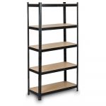Металевий стелаж LEGGER DG-200-1 180x 90x40 см на 5 полиць 1000 кг. чорний