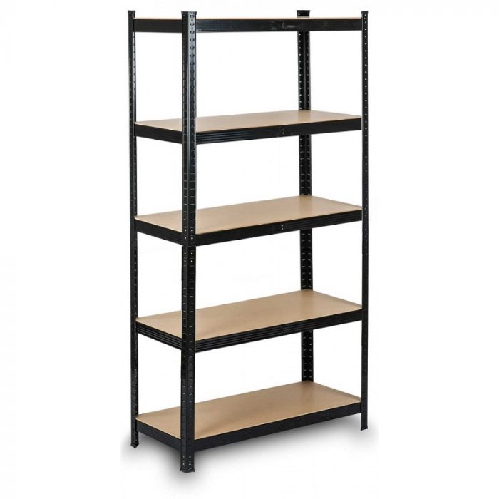 3784930381_w640_h640_stellazh-metallicheskij-180h90h40 Металевий стелаж LEGGER DG-200-1 180x 90x40 см на 5 полиць 1000 кг. чорний - Зображення 1