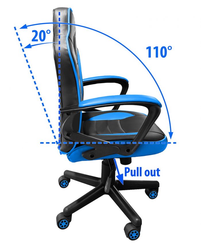 Ігрове крісло COBRA JUNIOR синій і чорний - Зображення 6