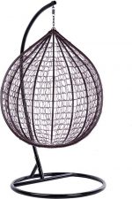 Підвісне садове крісло кокон коричневий Velaco ITAKA-BR без подушки-Стильний вибір - Зображення 3