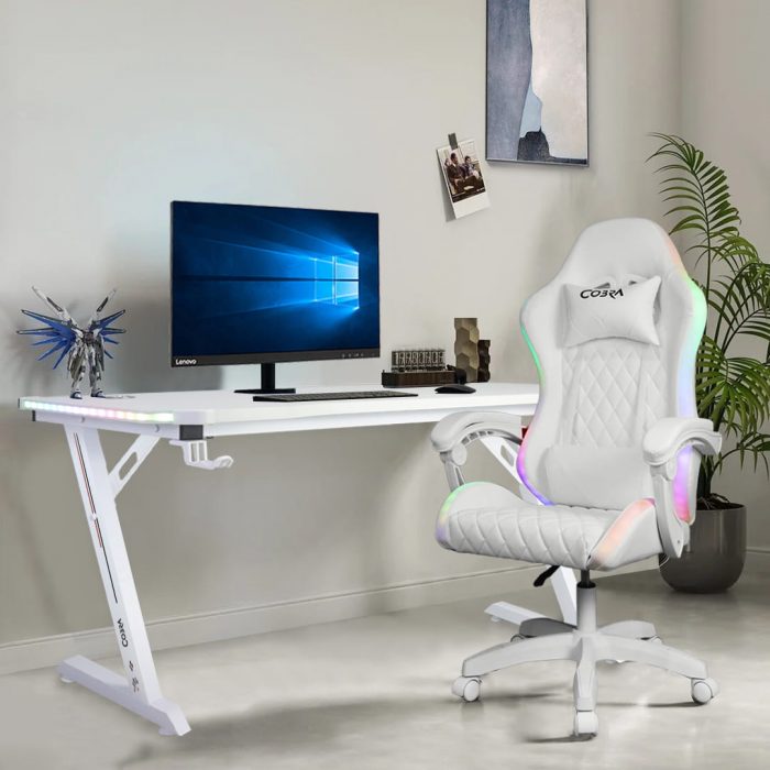 Геймерський стіл CRF4577RGB Білий - Зображення 2