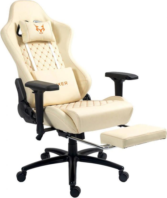 472ee7d3-26f2-4caa-9d94-b4ebbfede087_i-lynxer-prestige-bezowy Геймерське крісло Lynxer Prestige Chair екошкіра бежевого кольору Комфорт та стиль - Зображення 2