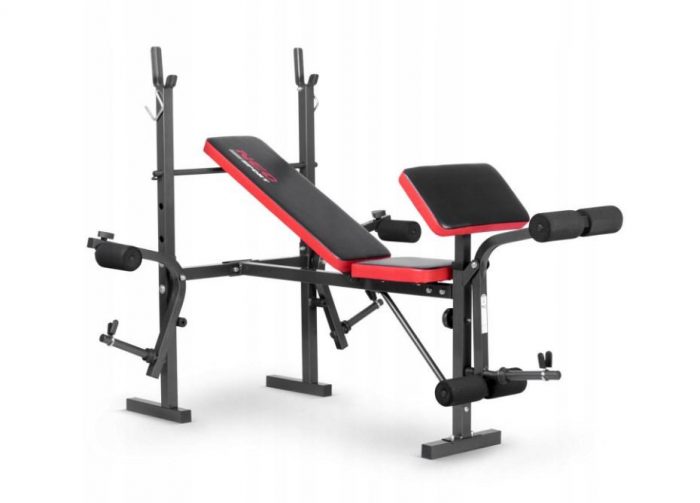 Лава для вправ зі штангою Neo-Sport NS-200 чорна з червоним Це ідеальний вибір для тих, хто хоче мати універсальний тренажер для різних видів фізичних вправ - Зображення 2