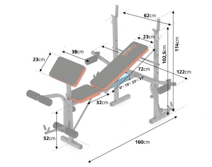 Лава для вправ зі штангою Neo-Sport NS-200 чорна з червоним Це ідеальний вибір для тих, хто хоче мати універсальний тренажер для різних видів фізичних вправ - Зображення 6
