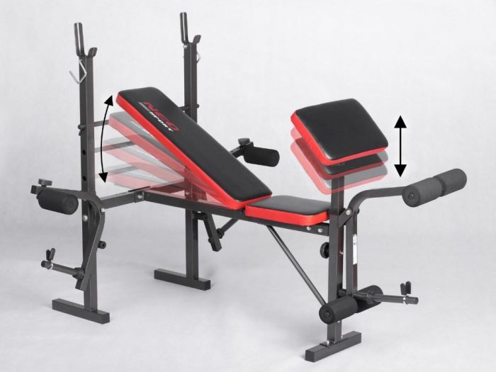 Лава для вправ зі штангою Neo-Sport NS-200 чорна з червоним Це ідеальний вибір для тих, хто хоче мати універсальний тренажер для різних видів фізичних вправ - Зображення 4