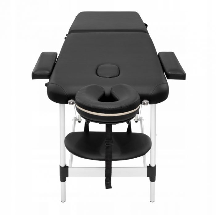 Розкладний масажний стіл алюміній 4FIZJO чорний Професійний комфорт і надійність для масажу - Зображення 2