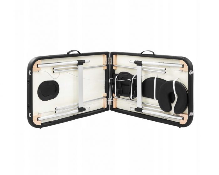 Розкладний масажний стіл алюміній 4FIZJO чорний Професійний комфорт і надійність для масажу - Зображення 7