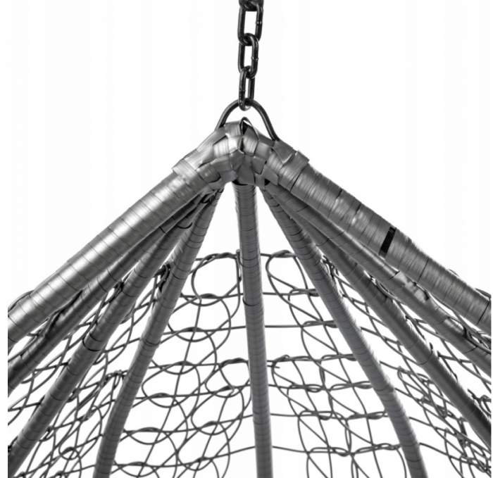 6550660467_w640_h640_6550660467 Підвісне окремо стояче крісло кокон сірий Velaco ITAKA-GR-OKR-BR з коричневою подушкою - Зображення 5