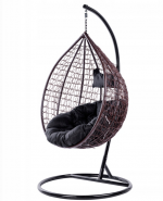 Підвисне садове крісло кокон коричневий Velaco ITAKA-BR-OKR-BL коричневе+чорна подушка-Ідеальне поєднання комфорту та стилю - Зображення 3