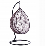 Підвисне садове крісло кокон коричневий Velaco ITAKA-BR-OKR-BL коричневе+чорна подушка-Ідеальне поєднання комфорту та стилю - Зображення 6