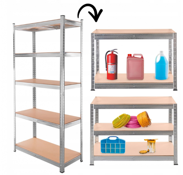 Стелаж складський металевий Mega-M 180x90x40 cm - Зображення 3