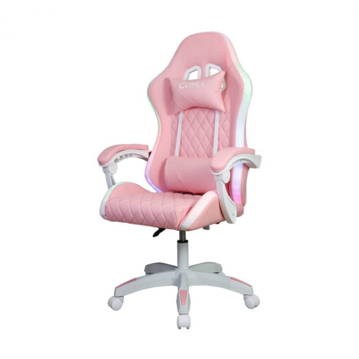 Ігрове крісло RGB + BT з колонками WS8151 Pink - Зображення 10