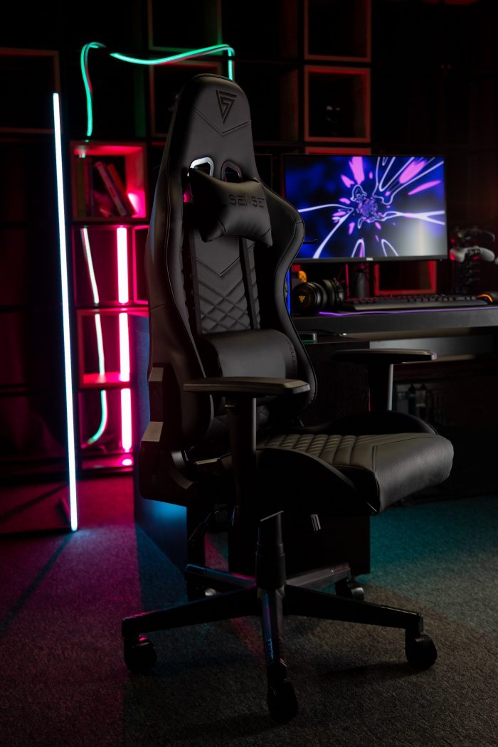 Крісло SENSE7 Spellcaster Black Елегантний дизайн та максимальний комфорт для геймерів - Зображення 9