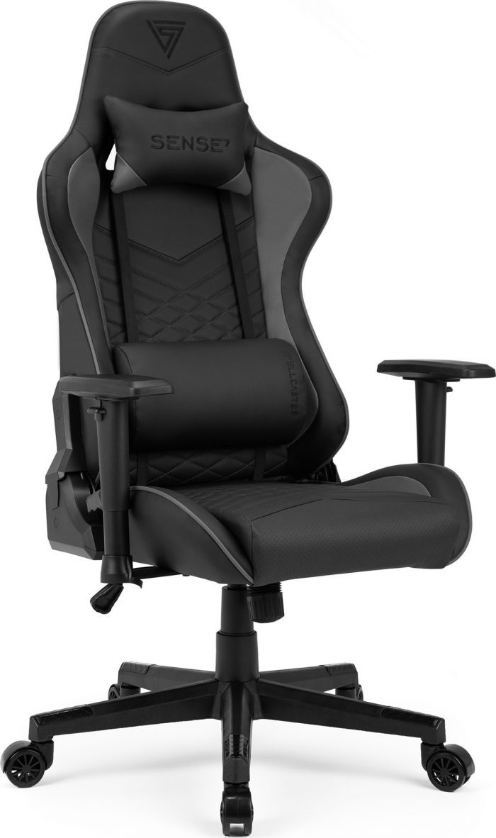7135344_0_f Крісло SENSE7 Spellcaster Black/Grey Стильний комфорт та підтримка для геймерів - Зображення 1
