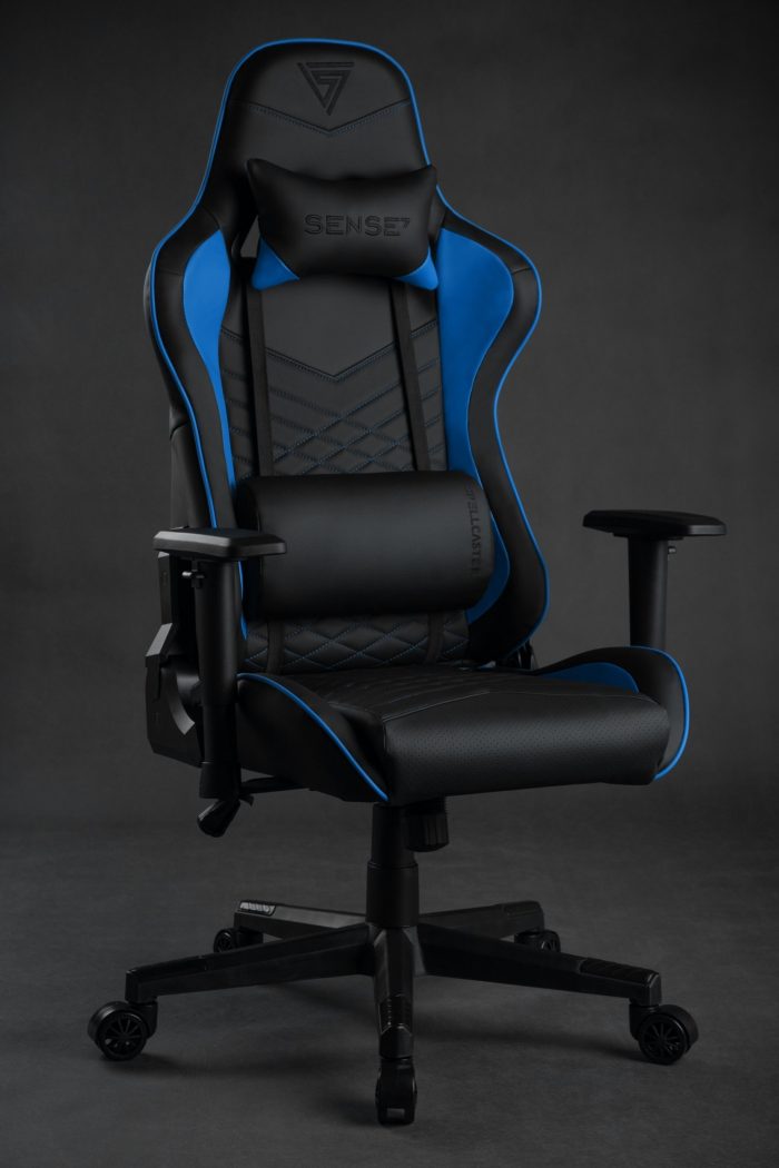 Крісло SENSE7 Spellcaster Black/Blue Динамічний дизайн та комфорт - Зображення 7