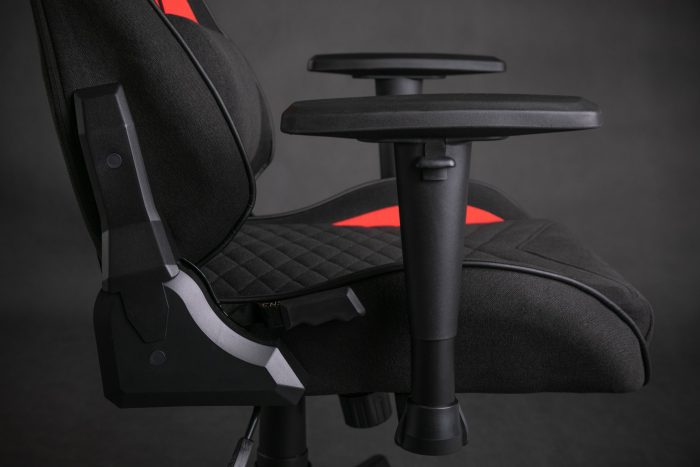 Тканинне крісло SENSE7 Spellcaster чорно-червоне Комфорт і стиль для геймерів - Зображення 8