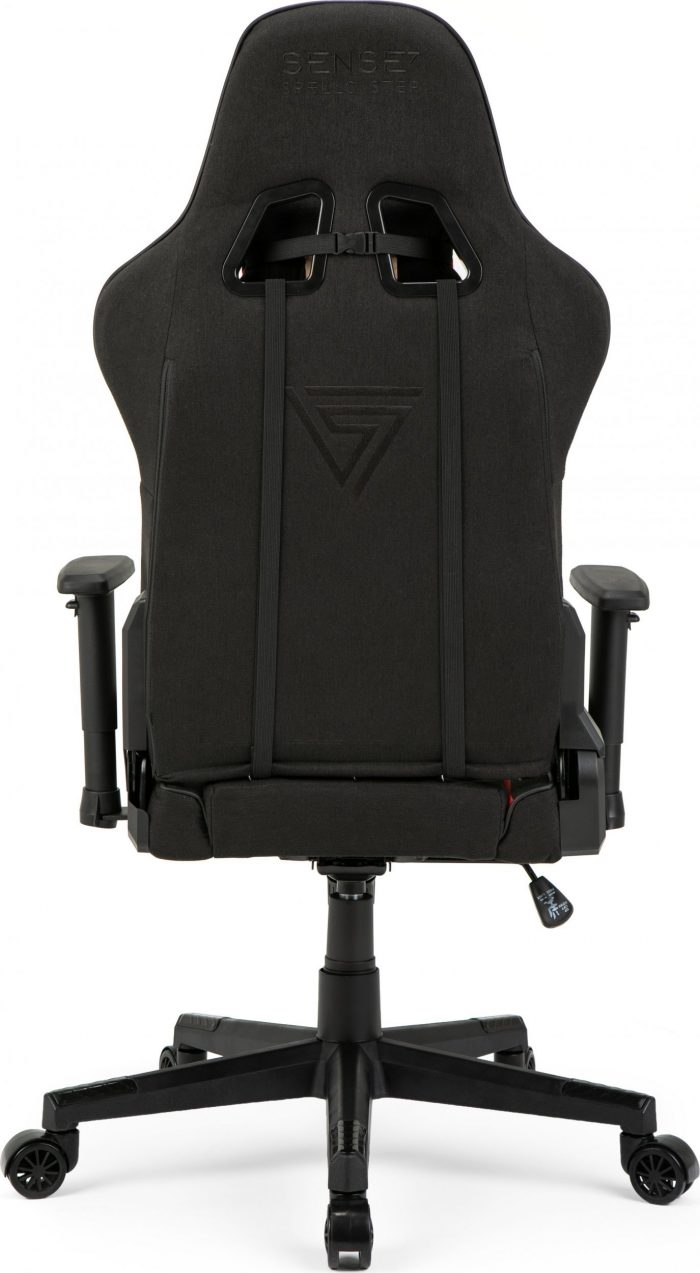 Тканинне крісло SENSE7 Spellcaster чорно-червоне Комфорт і стиль для геймерів - Зображення 4