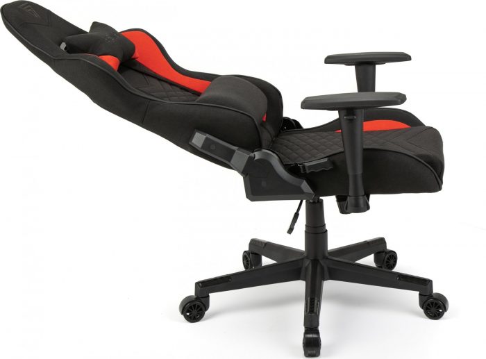 Тканинне крісло SENSE7 Spellcaster чорно-червоне Комфорт і стиль для геймерів - Зображення 5