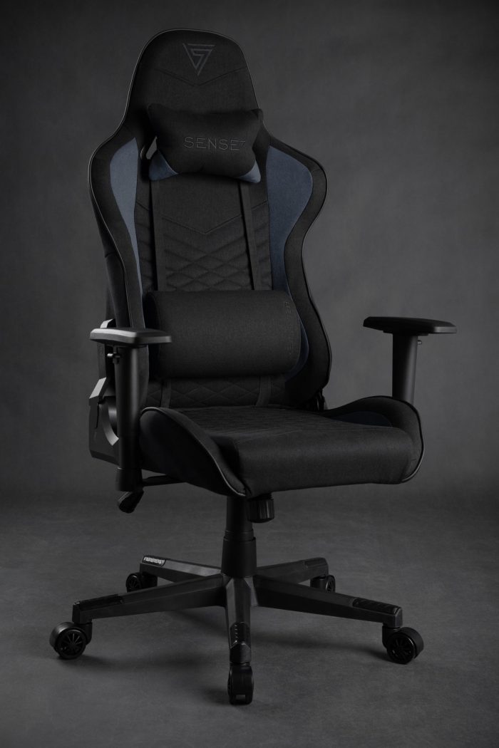 Тканинне крісло SENSE7 Spellcaster чорно-синє Комфорт і стиль для справжніх геймерів - Зображення 8