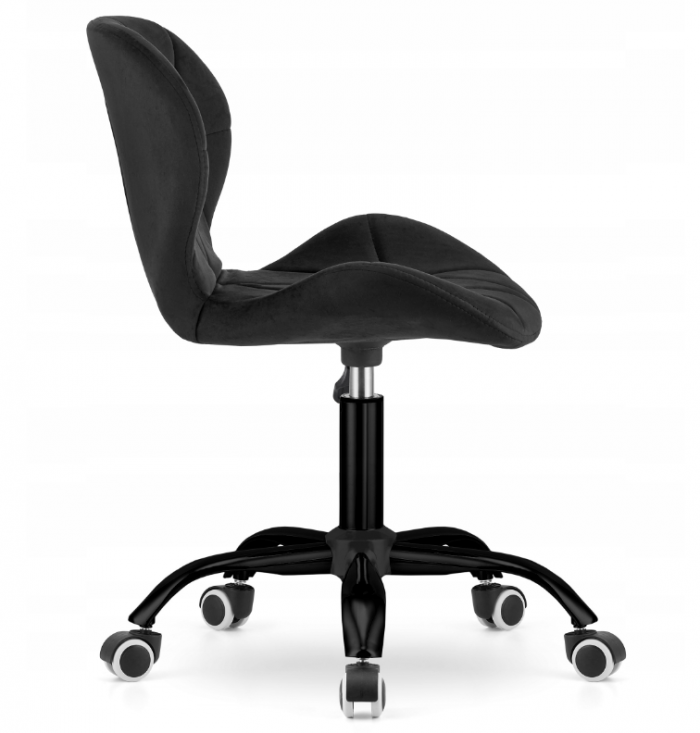 Офісний обертовий стілець Lugano чорний оксамит - Зображення 6