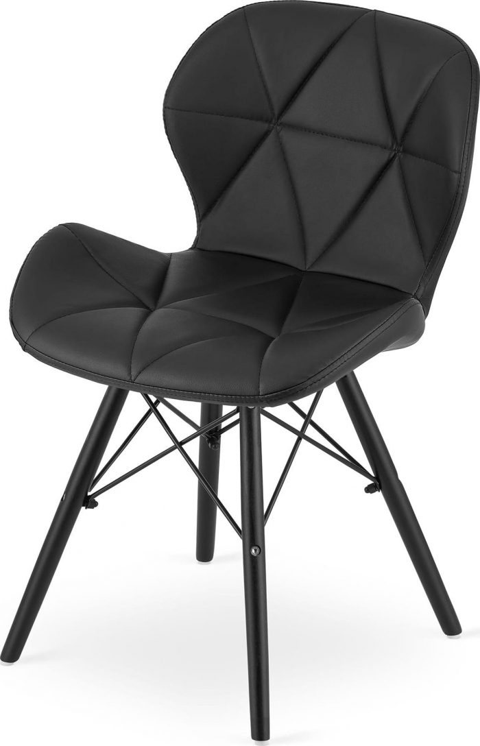 Крісло MUFART ELVA 3745 чорна екошкіра на чорних ніжка Вишуканий стиль - Зображення 5