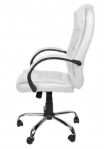 Обертове крісло TECK біле Сучасний дизайн та комфорт для будь-якого інтер'єру - Зображення 3