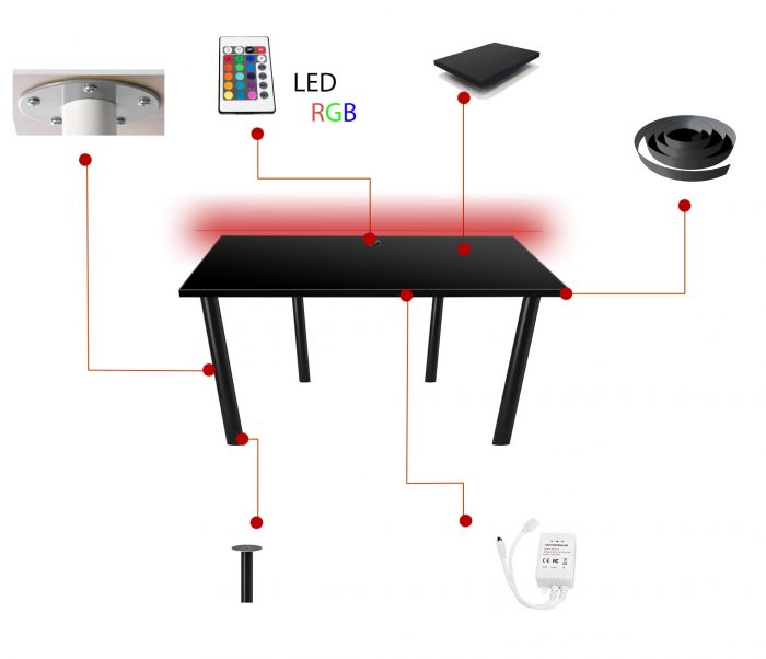 Ігровий стіл German Destroyer FX1 135х75х65 елегантний дизайн та високий комфорт для геймерів - Зображення 3