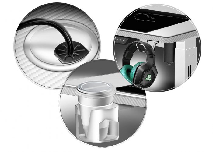 Геймерський стіл ELECTRA CRF16ELWH БІЛИЙ - Зображення 14